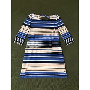 Lilly Pulitzer Women XS Crochet Short Sleeve Dress Multicolor Stripes